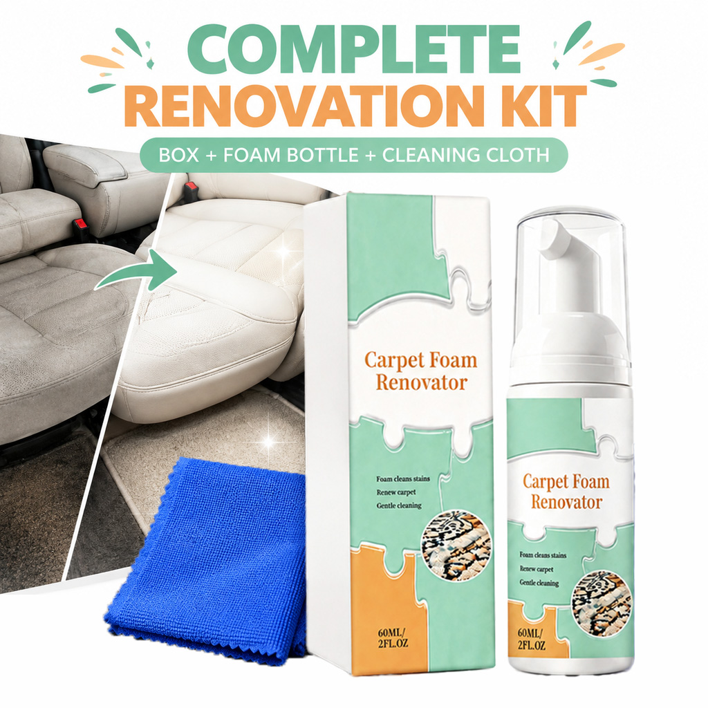 Seat Cleaner Fabric - น้ำยาขจัดคราบโฟมสำหรับพรม ทำความสะอาดแห้ง ไม่ต้องใช้น้ำ ออกฤทธิ์เร็ว สำหรับโซฟา เบาะรถยนต์