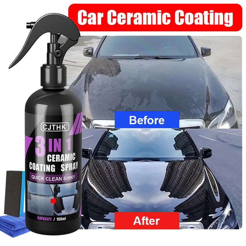 Car Wax Ceramic Coating - เคลือบเซรามิก น้ำยาเคลือบนาโนสำหรับรถยนต์ น้ำยาเคลือบคริสตัล น้ำยาเคลือบกันน้ำ ป้องกันรอยขีดข่วน แว็กซ์เคลือบรถยนต์