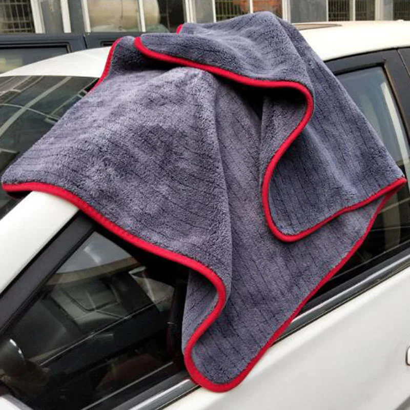 Microfiber Towel Detailing - ผ้าเช็ดรถไมโครไฟเบอร์ 500GSM ซึมซับน้ำได้ดีเยี่ยม - เทคโนโลยีเพิ่มความหนาพิเศษพร้อมดีไซน์วงแหวนบิดเกลียว
