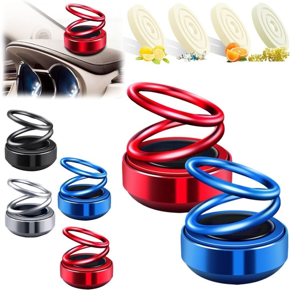 Odor Eliminator Car - เครื่องฟอกอากาศในรถยนต์แบบหมุนสองวงแหวนพลังงานแสงอาทิตย์ กำจัดกลิ่นและฟอกอากาศให้บริสุทธิ์