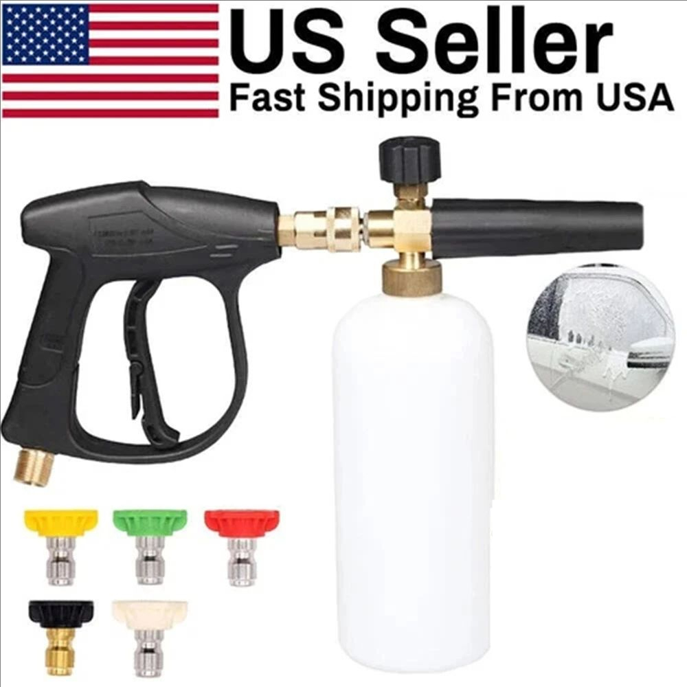 ปืนฉีดน้ำแรงดันสูง+ชุดปืนฉีดโฟ - Pressure Washer Foam Gun บทวิจารณ์และราคา