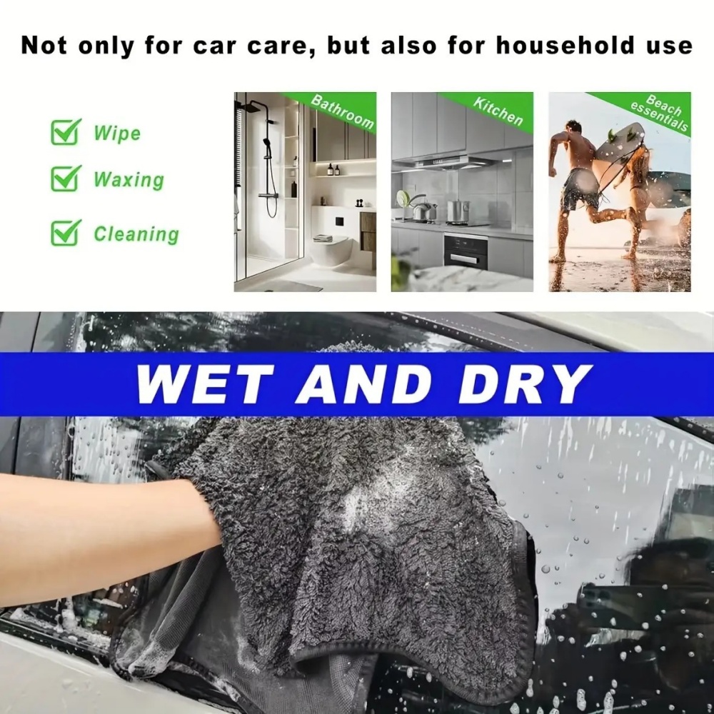 ผ้าเช็ดรถดูดซับน้ำได้ดีเยี่ยม  - Microfiber Towel Detailing บทวิจารณ์และราคา